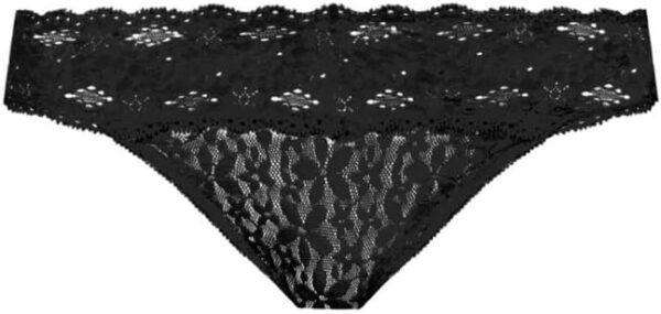 Culotte string Wacoal Halo Lace Noir femme dentelle coton-1