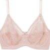 Wacoal Retro Chic Unlined Mesh Full Coverage Underwire Bra, 855186 Soutien-Gorge à Couverture Totale, Transparent, poussière de Rose, 95G Femme-4