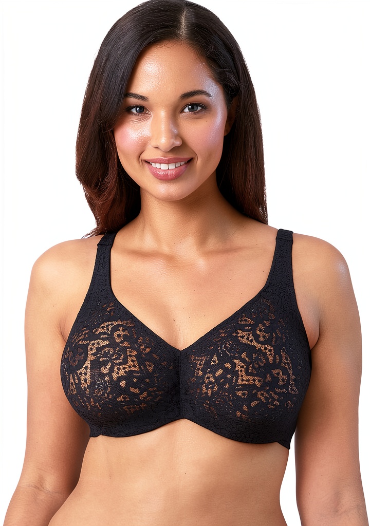 Soutien-gorge Wacoal Halo Lace porté sous un vêtement de sport