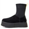 UGG Bottes en Cuir W Classic Dipper Marron Confort et Élégance-4