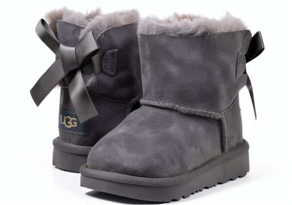 UGG Mini Bailey Bow Ii Botte Mixte enfant Peau de mouton Noisette-6
