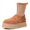 UGG Bottes en Cuir W Classic Dipper Marron 40-41 EU-1