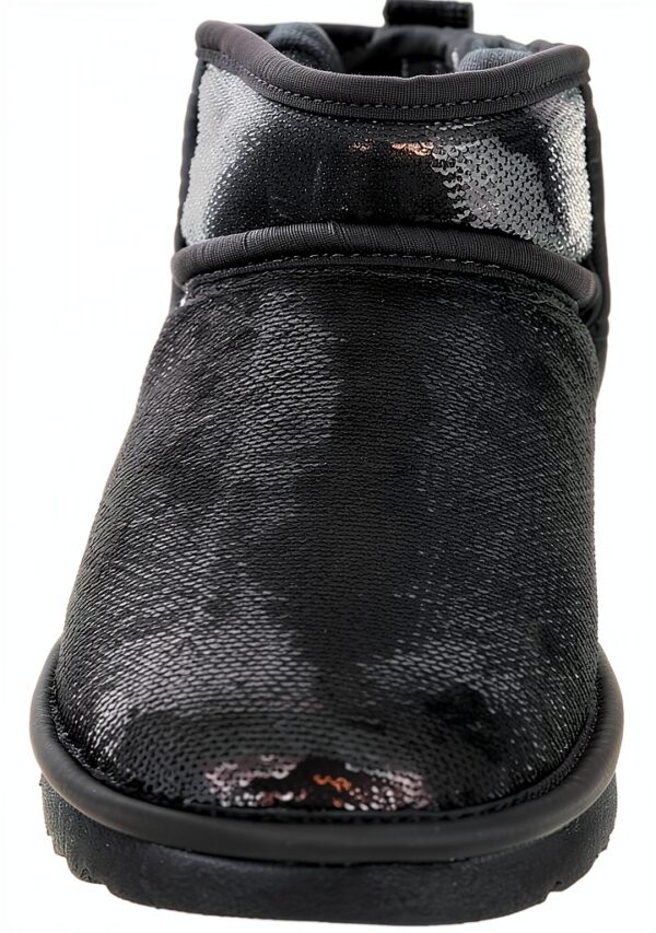 UGG Classic Ultra Mini Mirror Ball Botte tendanceFemme Noir-4