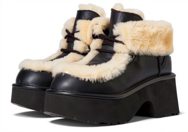 UGG Esmee Bottes tendance à lacets en cuir pour femme-0
