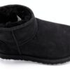 UGG Femme Classic Mini II Bottes Suède Noires Taille 41-5