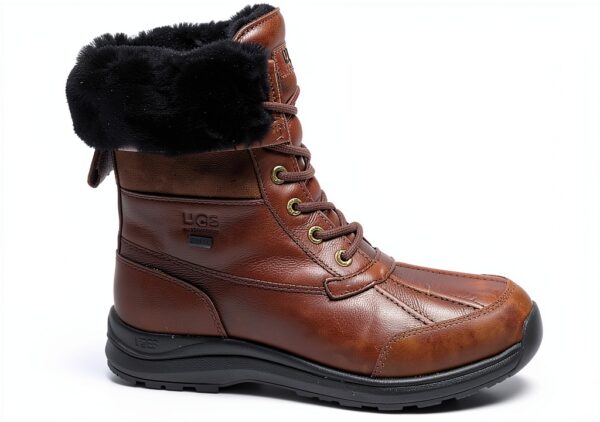 UGG 1909 Adirondack Boot II Bottes femme Cuir imperméable Noir 17,8 cm-0