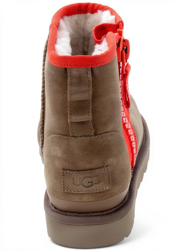 UGG Mini bottes classiques à fermeture éclair pour femme, châtaigne et-5