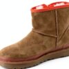 UGG Mini bottes classiques à fermeture éclair pour femme, châtaigne et-3