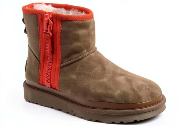 UGG Mini bottes classiques à fermeture éclair pour femme, châtaigne et-0