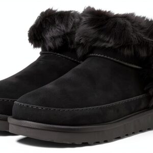UGG Femme Classic Ultra Mini Chalet Botte Tendance, Noir, 37 EU-0