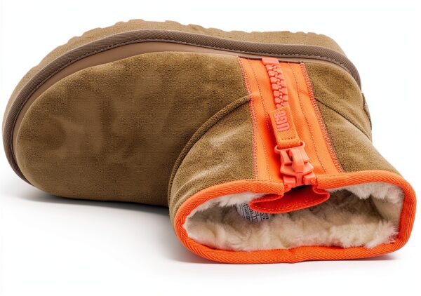UGG Mini bottes classiques à fermeture éclair pour femme, châtaigne et-1